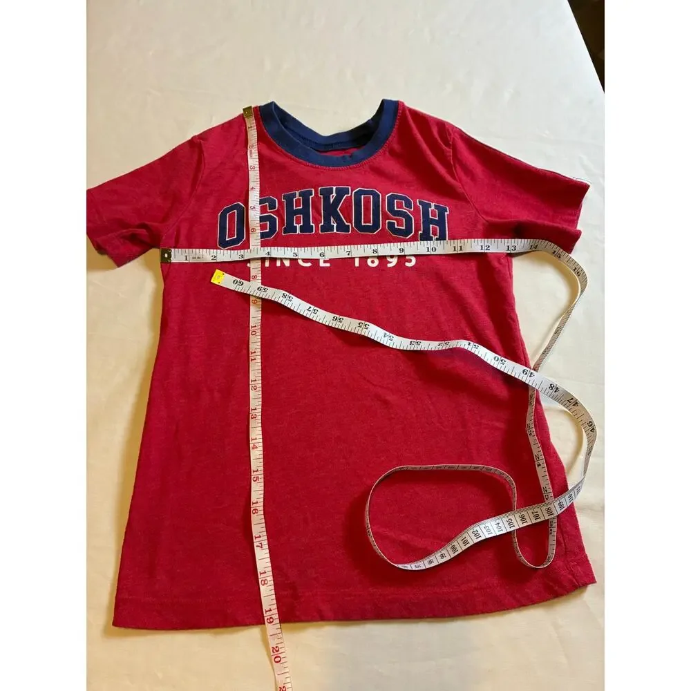 OshKosh B'gosh Boys Size 6 Red Graphic Logo T Shirt Since 1895 Short Sleeve